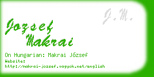 jozsef makrai business card