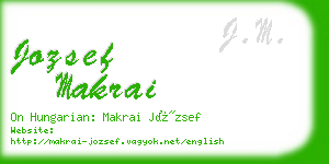 jozsef makrai business card